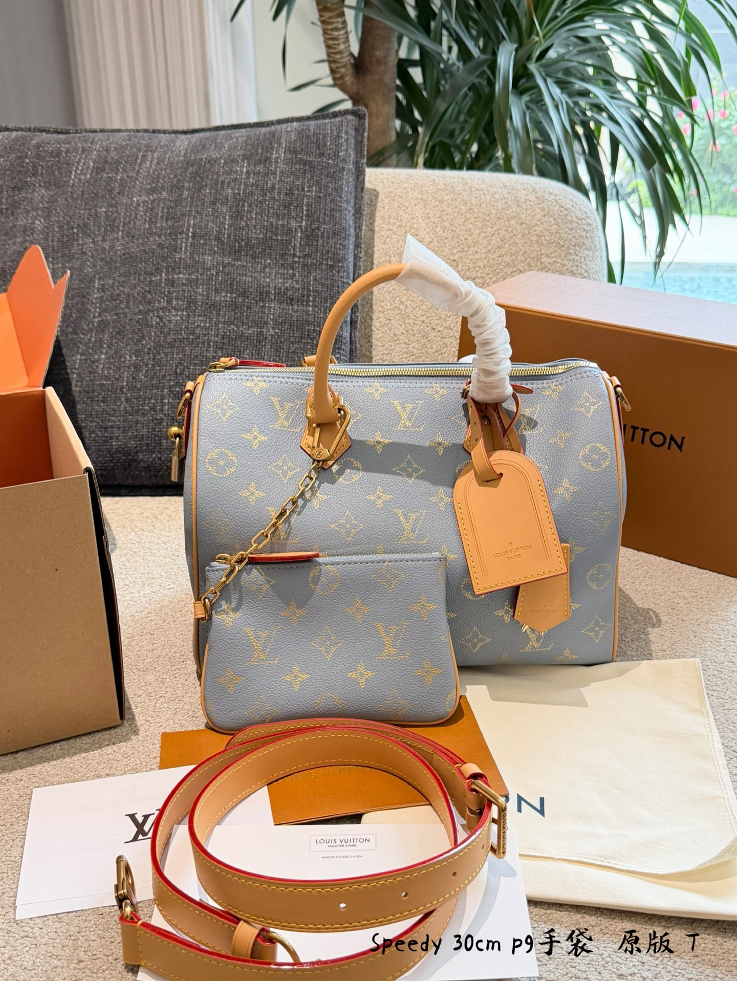 LV Speedy Soft 30 Handbag Monogram Canvas Cowhide 3